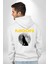 Ay Dolunay Uluyan Kurt Erkek Kadın Beyaz Ön Sırt Baskılı Kapüşonlu Sweatshirt Hoodie 5