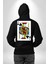 Jack Of Spades Klasik Iskambil Kartı Grafiği Erkek Kadın Siyah Ön Sırt Baskılı Kapüşonlu Sweatshirt Hoodie 5