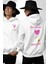 Kalp Kırıklığı Aşkın Ne Kadar?para Konuşalım? Erkek Kadın Beyaz Ön Sırt Baskılı Kapüşonlu Sweatshirt Hoodie 1