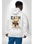 Nakit Dolar Kralı Ayıcık Sokak Stili Erkek Kadın Beyaz Ön Sırt Baskılı Kapüşonlu Sweatshirt Hoodie 2