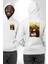 Monalisa Elektrik Özel Yapay Zeka Tasarımı Erkek Kadın Beyaz Ön Sırt Baskılı Kapüşonlu Sweatshirt Hoodie 1