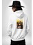 Monalisa Elektrik Özel Yapay Zeka Tasarımı Erkek Kadın Beyaz Ön Sırt Baskılı Kapüşonlu Sweatshirt Hoodie 5
