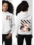Relax Teddy Ayı Gül Erkek Kadın Beyaz Ön Sırt Baskılı Kapüşonlu Sweatshirt Hoodie 1