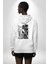 Iskelet Aşkı Kuş Kırk Kalp ve Kuru Çiçekler Erkek Kadın Beyaz Ön Sırt Baskılı Kapüşonlu Sweatshirt Hoodie 2