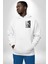 Iskelet Aşkı Kuş Kırk Kalp ve Kuru Çiçekler Erkek Kadın Beyaz Ön Sırt Baskılı Kapüşonlu Sweatshirt Hoodie 3