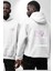 Sevimli Güvercin Beyaz Barış Sokak Sitili Erkek Kadın Beyaz Ön Sırt Baskılı Kapüşonlu Sweatshirt Hoodie 1