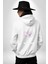Sevimli Güvercin Beyaz Barış Sokak Sitili Erkek Kadın Beyaz Ön Sırt Baskılı Kapüşonlu Sweatshirt Hoodie 3
