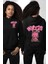 Öfkeli Voodoo Tavşan Xox Erkek Kadın Siyah Ön Sırt Baskılı Kapüşonlu Sweatshirt Hoodie 1