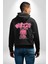 Öfkeli Voodoo Tavşan Xox Erkek Kadın Siyah Ön Sırt Baskılı Kapüşonlu Sweatshirt Hoodie 2