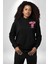 Öfkeli Voodoo Tavşan Xox Erkek Kadın Siyah Ön Sırt Baskılı Kapüşonlu Sweatshirt Hoodie 5