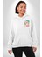 Sakin Ol Tüm Sorunlar Çözüldü Dondurma Ile Erkek Kadın Beyaz Ön Sırt Baskılı Kapüşonlu Sweatshirt Hoodie 5
