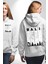 Bali Endonezya Erkek Kadın Beyaz Ön Sırt Baskılı Kapüşonlu Sweatshirt Hoodie 1