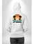 Retro Palmiye Güneş 80 90 Erkek Kadın Beyaz Ön Sırt Baskılı Kapüşonlu Sweatshirt Hoodie 3