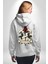 Gözlüklü Kedi Çift Tasarım Erkek Kadın Beyaz Ön Sırt Baskılı Kapüşonlu Sweatshirt Hoodie 3