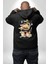 Nakit Dolar Kralı Ayıcık Sokak Stili Erkek Kadın Siyah Ön Sırt Baskılı Kapüşonlu Sweatshirt Hoodie 3