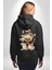 Nakit Dolar Kralı Ayıcık Sokak Stili Erkek Kadın Siyah Ön Sırt Baskılı Kapüşonlu Sweatshirt Hoodie 5