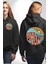 Yaz Tatili Güneş Geldi Tema Erkek Kadın Siyah Ön Sırt Baskılı Kapüşonlu Sweatshirt Hoodie 1