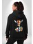 Yapay Zeka Sanat Zürafa Çiçekler Çizimi Erkek Kadın Siyah Ön Sırt Baskılı Kapüşonlu Sweatshirt Hoodie 4