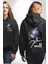 Astronot Cesur Ol Erkek Kadın Siyah Ön Sırt Baskılı Kapüşonlu Sweatshirt Hoodie 1