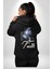 Astronot Cesur Ol Erkek Kadın Siyah Ön Sırt Baskılı Kapüşonlu Sweatshirt Hoodie 2