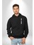 Başarı Motivasyon Dik Tasarım Erkek Kadın Siyah Ön Sırt Baskılı Kapüşonlu Sweatshirt Hoodie 2