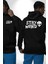Uzaylı Tuhaf Kal Yazılı Sokak Style Erkek Kadın Siyah Ön Sırt Baskılı Kapüşonlu Sweatshirt Hoodie 1