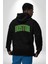 Boston Erkek Kadın Siyah Ön Sırt Baskılı Kapüşonlu Sweatshirt Hoodie 3