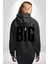 Sokak Sitili Büyük Düşün Erkek Kadın Siyah Ön Sırt Baskılı Kapüşonlu Sweatshirt Hoodie 3
