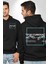 Meraklı Kal Sokak Style Erkek Kadın Siyah Ön Sırt Baskılı Kapüşonlu Sweatshirt Hoodie 1