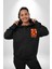 Yeni Nesil Monalisa Erkek Kadın Siyah Ön Sırt Baskılı Kapüşonlu Sweatshirt Hoodie 5