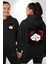 Gözlerim Kapalı Kadın Sokak Stili Erkek Kadın Siyah Ön Sırt Baskılı Kapüşonlu Sweatshirt Hoodie 1