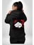 Gözlerim Kapalı Kadın Sokak Stili Erkek Kadın Siyah Ön Sırt Baskılı Kapüşonlu Sweatshirt Hoodie 4
