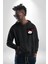 Gözlerim Kapalı Kadın Sokak Stili Erkek Kadın Siyah Ön Sırt Baskılı Kapüşonlu Sweatshirt Hoodie 5