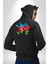 Azerbaycan Haritası Bayrak Tasarımı Erkek Kadın Siyah Ön Sırt Baskılı Kapüşonlu Sweatshirt Hoodie 3