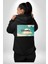 Pisikolojim Bulutlu Erkek Kadın Siyah Ön Sırt Baskılı Kapüşonlu Sweatshirt Hoodie 2