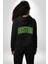 Boston Erkek Kadın Siyah Ön Sırt Baskılı Kapüşonlu Sweatshirt Hoodie 5
