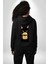 Nope Kedi Mizahi Kahve Tasarımı Erkek Kadın Siyah Ön Sırt Baskılı Kapüşonlu Sweatshirt Hoodie 3