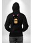 Nope Kedi Mizahi Kahve Tasarımı Erkek Kadın Siyah Ön Sırt Baskılı Kapüşonlu Sweatshirt Hoodie 5