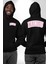 Malibu California Pembe Erkek Kadın Siyah Ön Sırt Baskılı Kapüşonlu Sweatshirt Hoodie 1