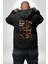 Iskelet Kupa Sadece Iyi Kahveye Ihtiyacım Var Erkek Kadın Siyah Ön Sırt Baskılı Kapüşonlu Sweatshirt Hoodie 4