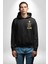 Uzaylı Yalnız Değiliz Ufo Erkek Kadın Siyah Ön Sırt Baskılı Kapüşonlu Sweatshirt Hoodie 5