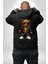 Hiphop Ayı Tedy Güneş Gözlük Deri Ceket Erkek Kadın Siyah Ön Sırt Baskılı Kapüşonlu Sweatshirt Hoodie 5
