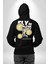 Gökyüzünde Uçmak Astronot Erkek Kadın Siyah Ön Sırt Baskılı Kapüşonlu Sweatshirt Hoodie 3