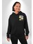 Gökyüzünde Uçmak Astronot Erkek Kadın Siyah Ön Sırt Baskılı Kapüşonlu Sweatshirt Hoodie 4