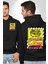 Aşk Meleği Sahte Melek Sus Erkek Kadın Siyah Ön Sırt Baskılı Kapüşonlu Sweatshirt Hoodie 1