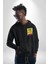 Aşk Meleği Sahte Melek Sus Erkek Kadın Siyah Ön Sırt Baskılı Kapüşonlu Sweatshirt Hoodie 5