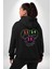 Neon Kafatası Gülen Somurtgan Eriyen Emoji Erkek Kadın Siyah Ön Sırt Baskılı Kapüşonlu Sweatshirt Hoodie 2