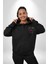 Neon Kafatası Gülen Somurtgan Eriyen Emoji Erkek Kadın Siyah Ön Sırt Baskılı Kapüşonlu Sweatshirt Hoodie 3