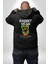 Tavşan Sokak Stili Giyim Erkek Kadın Siyah Ön Sırt Baskılı Kapüşonlu Sweatshirt Hoodie 2