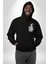 Tattooed Rose Lady Gothic Dövme Sanatı Temalı Erkek Kadın Siyah Ön Sırt Baskılı Kapüşonlu Sweatshirt Hoodie 3